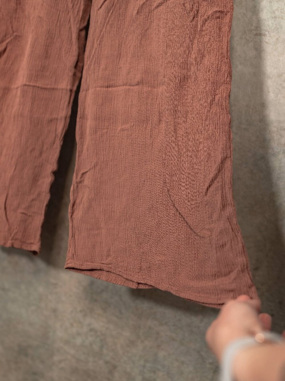 Forever 21 Warm Brown Flowy Linen Pants - Small - Vacay Ready - Picture 2 of 7